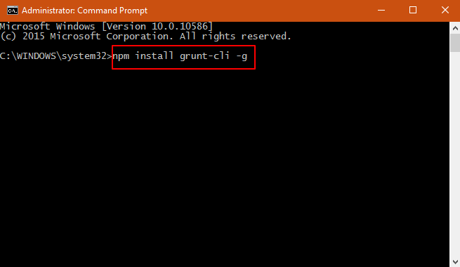 install grunt globally