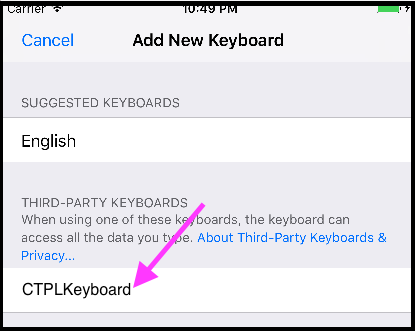 Custom keyboard Extensions in iOS