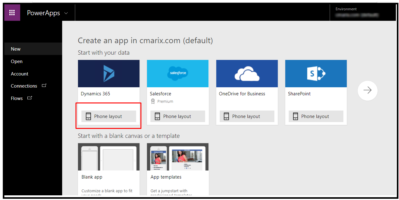 How to connect Dynamics 365 with PowerApps