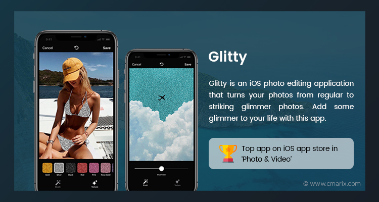 iOS Photo Editing App Glitty Developed By CMARIX TechnoLabs Ranks No 1 In Spain