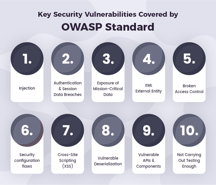 Key Security Vulnerabilities Covered by OWASP Standard 