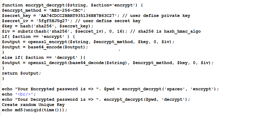 Encrypt and Decrypt Password